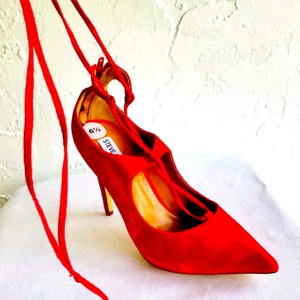 🎈OPEN TO REASONABLE OFFERS🎈Steve Madden Red Stilettos - Picture 13 of 14